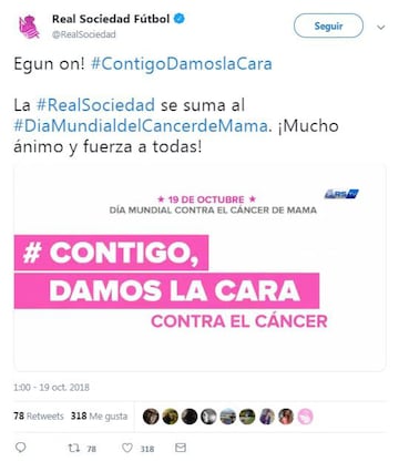 El mundo del deporte, unido en el #DíaContraelCáncerdeMama