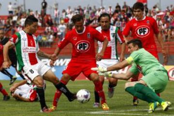 Palestino venció a La Calera por 3-2 con una gran actuación de Renato Ramos. Benegas marcó para la visita.