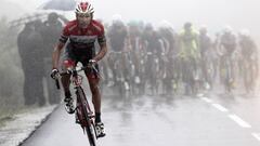 David Belda, durante una carrera con el maillot del Burgos-BH.