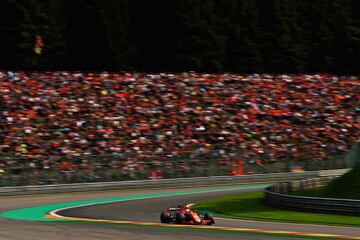 Fernando Alonso durante la clasificación del GP de Bélgica.