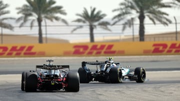 Nico Hulkenberg (Audi R26) y Kimi Antonelli (Mercedes W17). Sakhir, Bahréin. F1 2026.