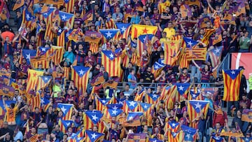 Problema la vista: se repartirán 30 mil esteladas en el Camp Nou