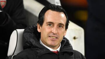 Unai Emery durante un partido con el Arsenal.