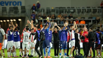 Jose Lozano celebrates his goal 0-1 of Atlas during the match between Houston Dynamo and Atlas as part of Group H of the 2024 Leagues Cup at Shell Energy Stadium on July 27, 2024 in Houston, Texas, United States.