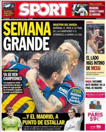 Portadas de la prensa deportiva