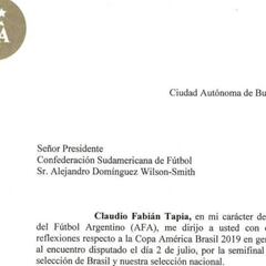 Reclamo de AFA a CONMEBOL por el arbitraje de Zambrano