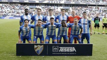 El once del Málaga ante el Nàstic.