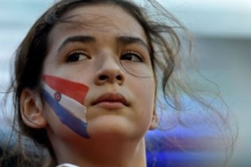 Imágenes de hinchas de EE.UU - Paraguay en Copa América