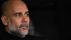 What did Pep Guardiola say about the grass at Real Madrid’s Santiago Bernabéu stadium?