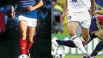 DOS GRANDES. La opinión francesa, dividida al elegir entre los mayores cracks del fútbol galo.