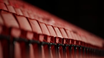 BARNSLEY, ENGLAND - JANUARY 23: Empty seats are seen inside the stadium prior to The Emirates FA Cup Fourth Round match between Barnsley and Norwich City at Oakwell Stadium on January 23, 2021 in Barnsley, England. Sporting stadiums around the UK remain u