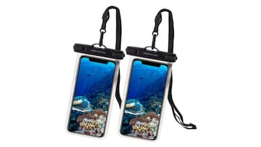 Sumerge tu móvil en el mar o la piscina y haz fotos con este ‘pack’ de dos fundas, herméticas e impermeables