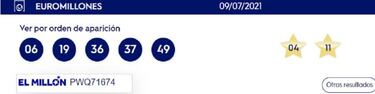 Euromillones: comprobar los resultados del sorteo de hoy, viernes 9 de julio