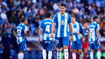 BARCELONA, SPAIN - APRIL 08: Cesar Montes of RCD Espanyol looks on during the LaLiga Santander match between RCD Espanyol and Athletic Club at RCDE Stadium on April 08, 2023 in Barcelona, Spain. (Photo by Alex Caparros/Getty Images)
PUBLICADA 17/04/23 NA MA22 2COL