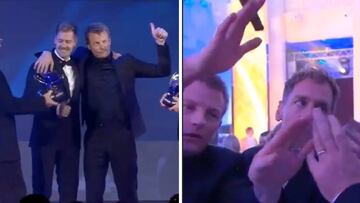 Raikkonen fue la comidilla de la gala de los premios de la F1 por su efusividad