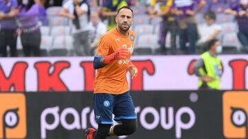 David Ospina en un partido del Napoli