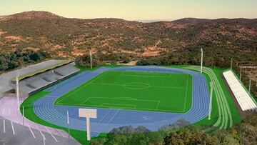 Imagen de una maqueta de la Ciudad Deportiva Camilo Cano de La Nucia, que acogerá los campeonatos de España de Atletismo al aire libre de 2019.