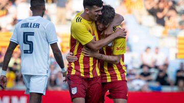 Aleña celebra el gol del empate ante Panamá