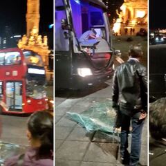 Así chocó el Metrobús en Paseo de la Reforma