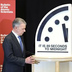 El evento se celebró en Estados Unidos y Juan Manuel Santos guió el anuncio: la historia de ‘El Reloj del Fin del Mundo’