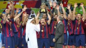 El Barcelona celebra el t&iacute;tulo de la Super Globe 2014