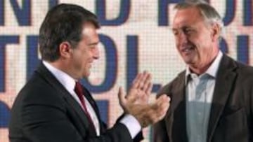 Laporta, con Johan Cruyff.