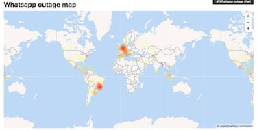 WhatsApp caído. Se disparan las quejas de los usuarios