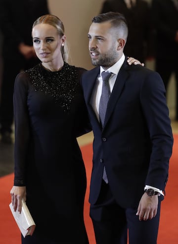 Jordi Alba and girlfriend Romarey Ventura 