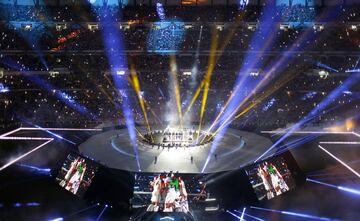 La fiesta de los campeones en el Santiago Bernabéu