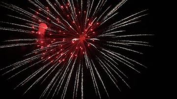 TORONTO, ON - JULY 1  -  Thousands gather at Ashbridges Bay Beach to watch Canada Day fireworks at  in Toronto. July 1, 2022.  Toronto Police had a large presence after violence and mischief marred the Victoria Day fireworks.        (Steve Russell/Toronto Star via Getty Images)