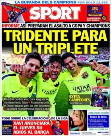 Portadas de la prensa deportiva