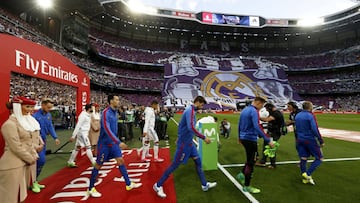 Salida al Santiago Bernab&eacute;u del Real Madrid y Levante.