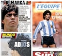 Portadas históricas para honrar a Maradona