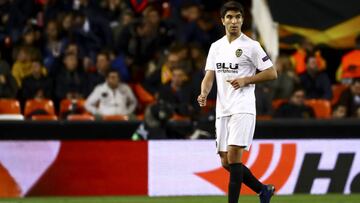 Carlos Soler, en un partido con el Valencia.