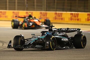 El piloto de Mercedes, George Russell, durante la carrera.