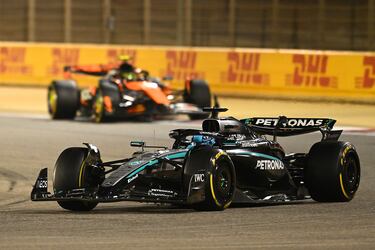 El piloto de Mercedes, George Russell, durante la carrera.