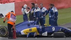 Así quedó el Sauber de Marcus Ericsson tras el accidente.