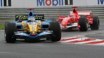 Fernando Alonso en Hungría 2006.