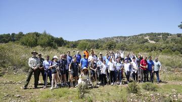 Miembros de los diferentes equipos del Málaga posabdo en Coín.