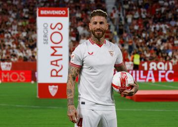 Sergio Ramos, en su presentación.