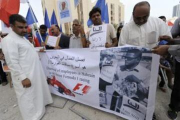 Las protestas contra el GP de Bahrain de Formula 1 en imágenes