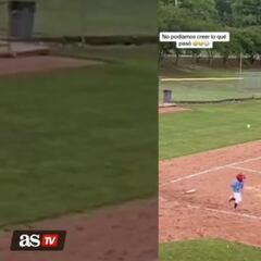 Hilarious video shows kid’s fly ball bonk him on the head