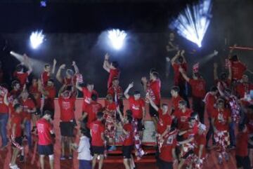 La fiesta del quinto título de la Europa League se trasladó al estadio Ramón Sanchez-Pizjuán.