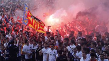 Aficionados del Valencia.