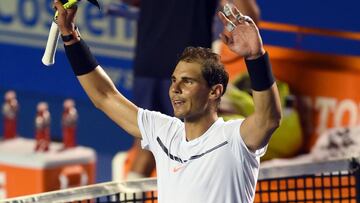 Rafa Nadal celebra su victoria sobre el italiano Paolo Lorenzi.