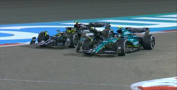 Alonso y Hamilton en Bahréin.