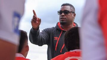 Léider Preciado durante un partido de las divisiones menores de Santa Fe.