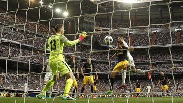 2 de mayo de 2017. Partido de ida de las semifinales de la Champions League entre el Real Madrid y el Atlético de Madrid en el Bernabéu (3-0). Cristiano Ronaldo marcó el 1-0. 