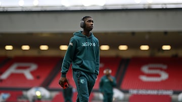BRISTOL, ENGLAND - JANUARY 20: Yaser Asprilla of Watford walks around the pitch prior to the Sky Bet Championship match between Bristol City and Watford at Ashton Gate on January 20, 2024 in Bristol, England. (Photo by Dan Mullan/Getty Images)