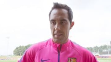 Claudio Bravo, durante la pretemporada.